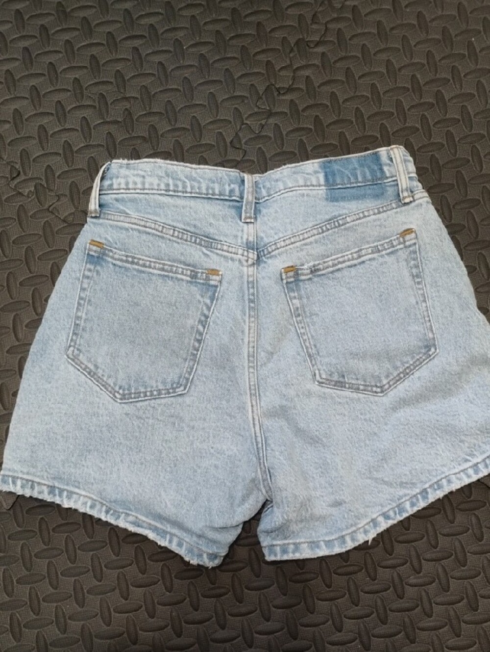 Abercrombie & Fitch Light Blue Denim High-Waist Women’s Shorts - Picture 6 of 8